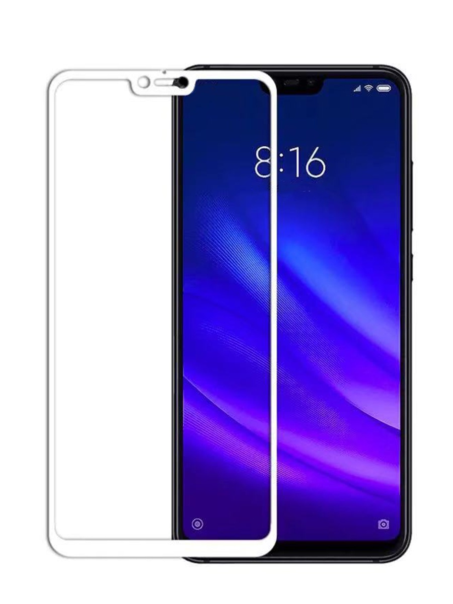 фото Защитное стекло для Xiaomi Mi 8 Lite на полный экран 5D Full Screen. Белое Yoho