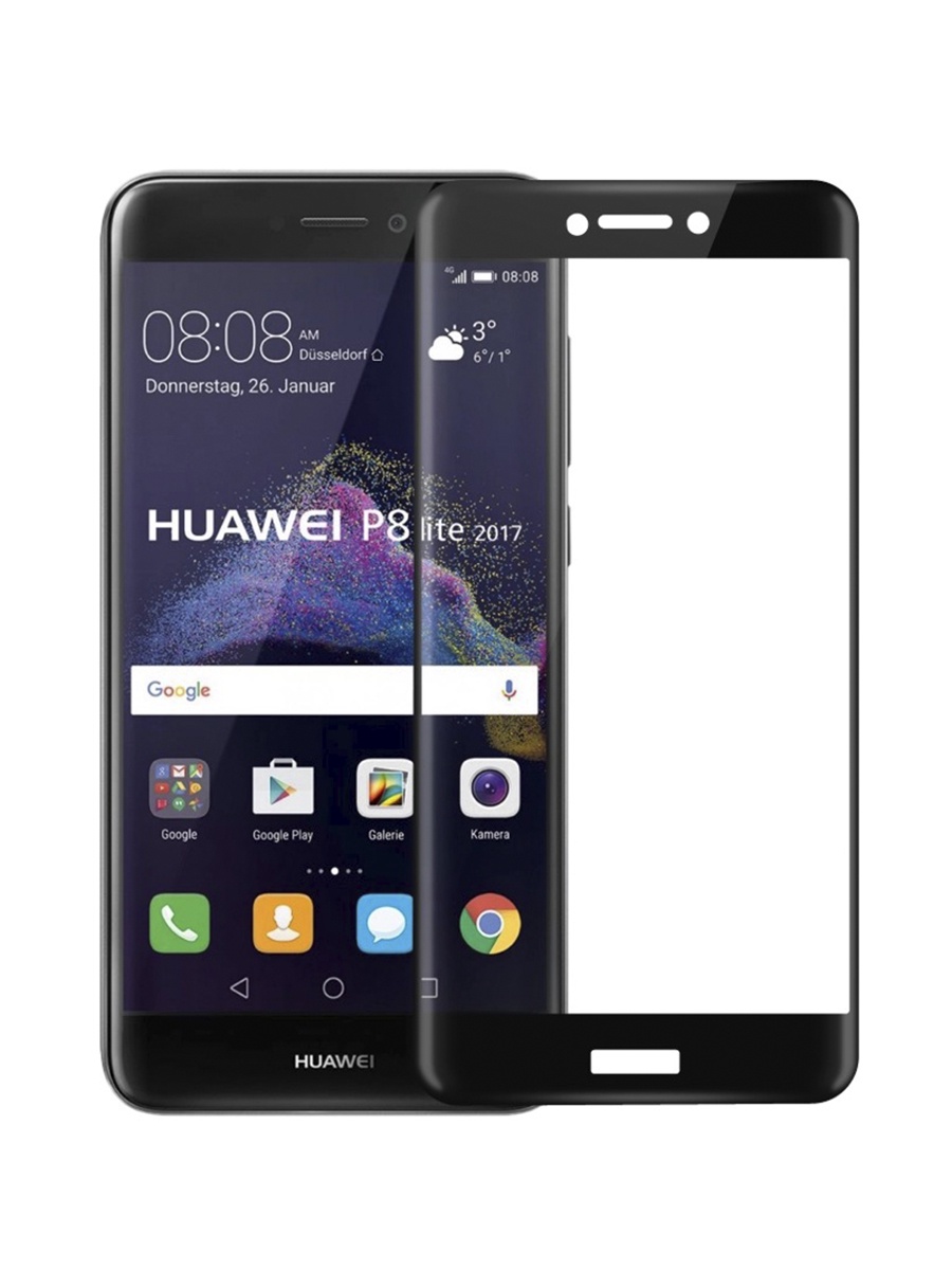 фото Защитное стекло YOHO для Huawei P8 Lite 2017 на полный экран 5D Full Screen, черный