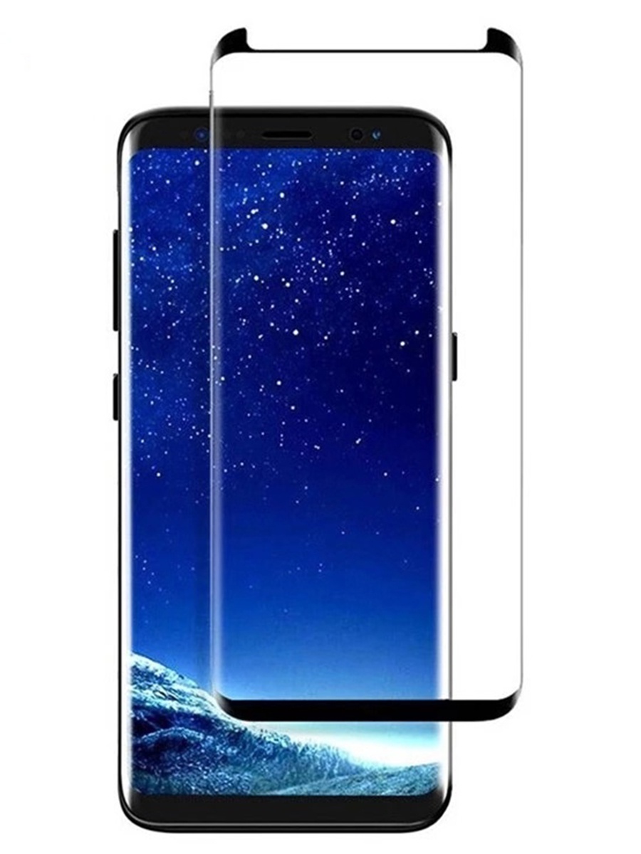 фото Защитное стекло для Samsung Galaxy S8 Plus на полный экран 5D Full Screen. Черное Yoho