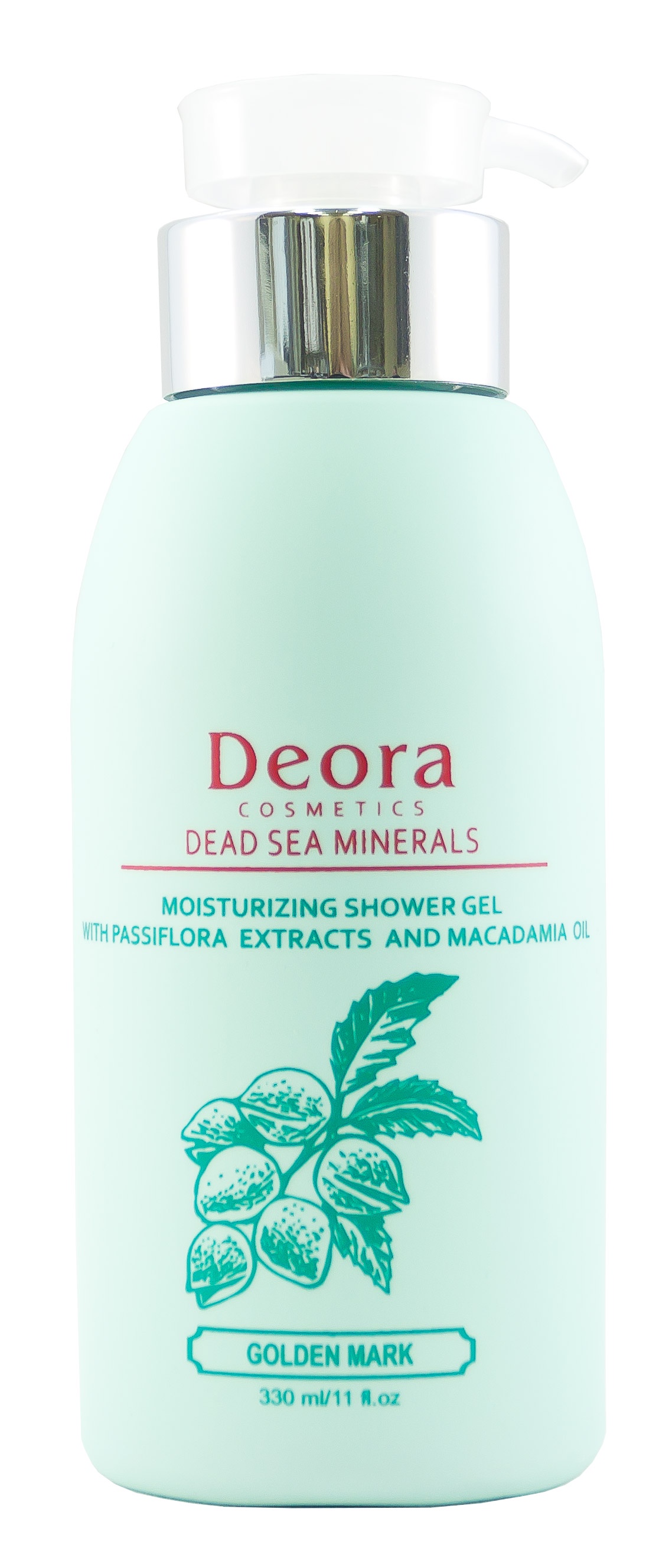 Гель для душа Deora Cosmetics с экстрактом пассифлоры и маслом макадамии, 330 мл