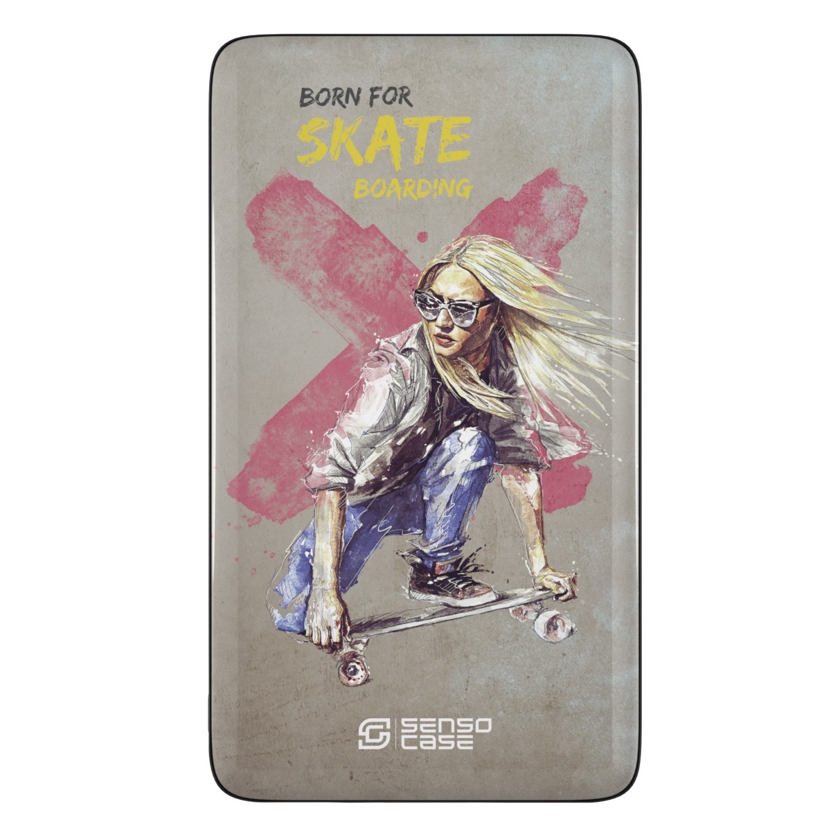 фото Внешний аккумулятор SensoCase "Скейтбординг" Power Bank 10 000 mAh, SC-10K - skate-girl, 100008