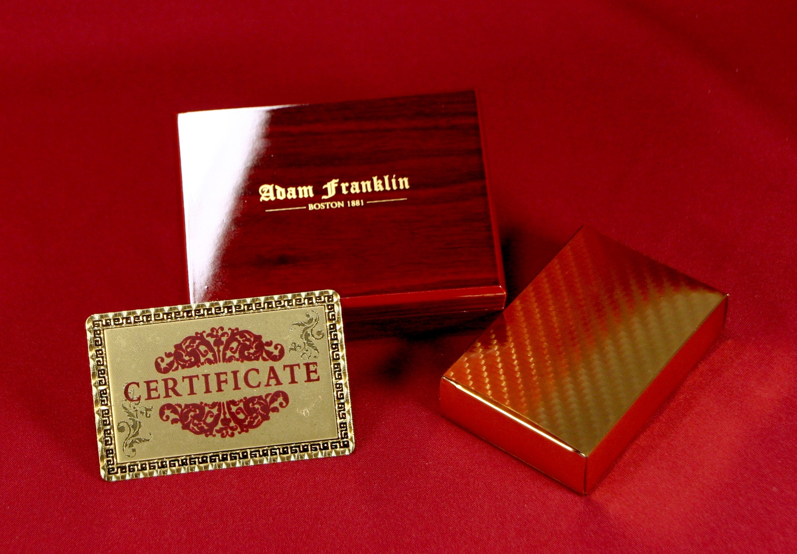 фото Подарочный набор игральных карт Adam Franklin в шкатулке, AF-CARD-02, 54 шт