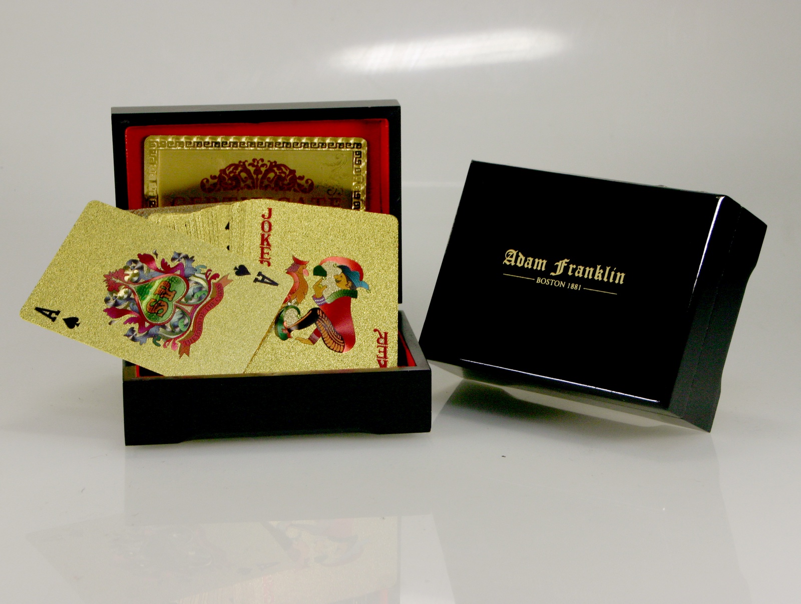 фото Подарочный набор игральных карт Adam Franklin в шкатулке, AF-CARD-03, 54 шт