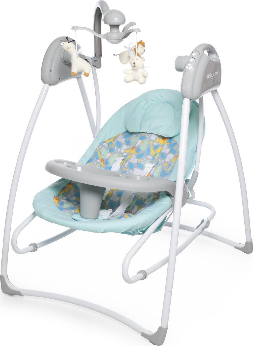 Электрокачели Baby Care Butterfly 2в1 с адаптером, цвет бежевый