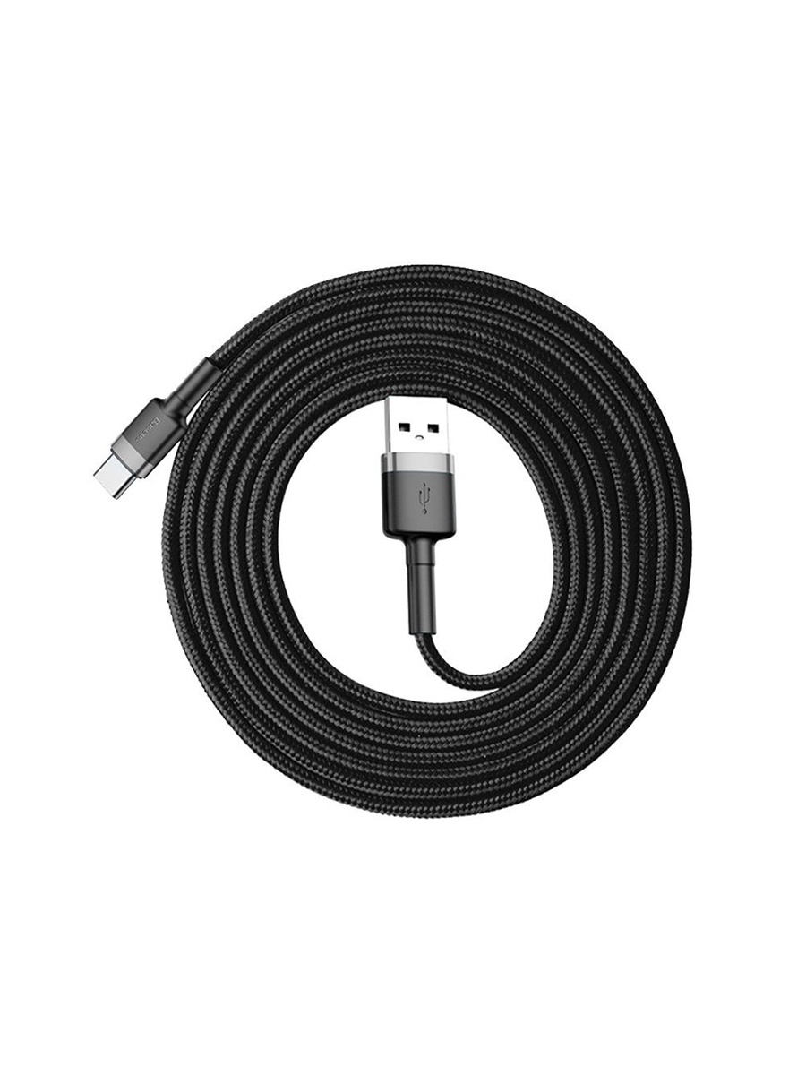 фото Кабель USB-Type-C Baseus Cafule, 2 м, CATKLF-CG1, gray black