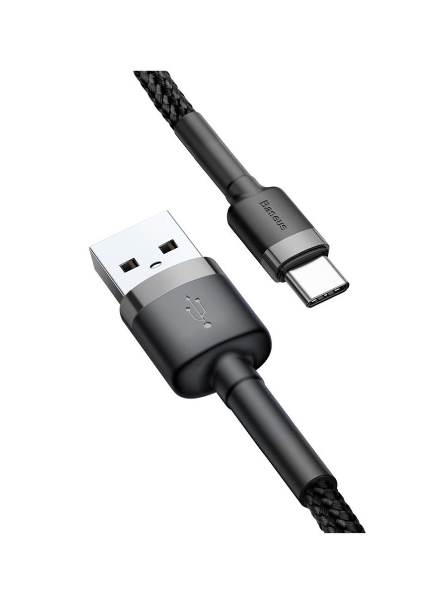 фото Кабель USB-Type-C Baseus Cafule, 2 м, CATKLF-CG1, gray black