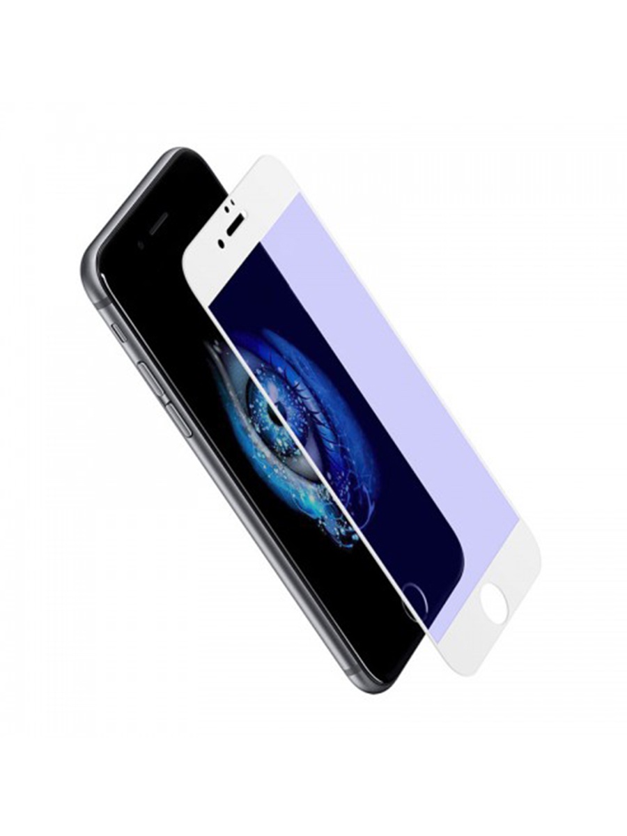 фото Защитное стекло Apple iPhone 7 Baseus Silk Screen Printed Blue Light White 0.2mm