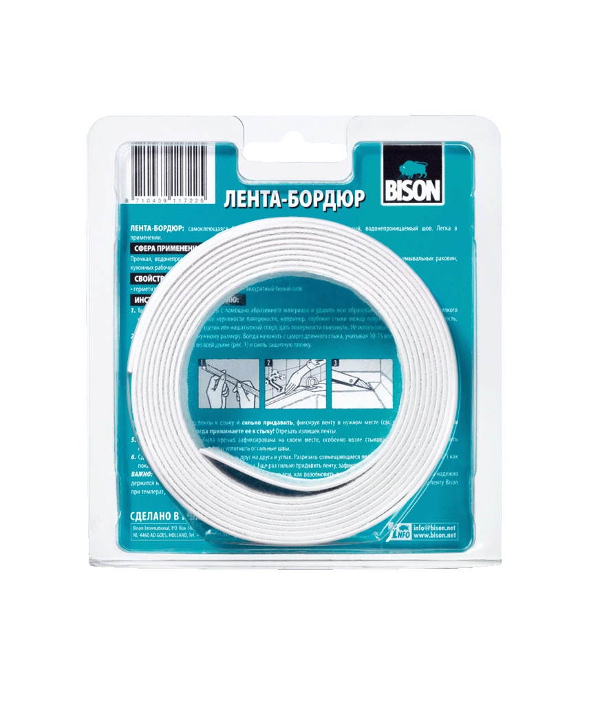 фото Изоляционная лента BISON Санитарная лента Bison Sealantstrip Sanitary White FPB 22mm*3,35m, 6311182