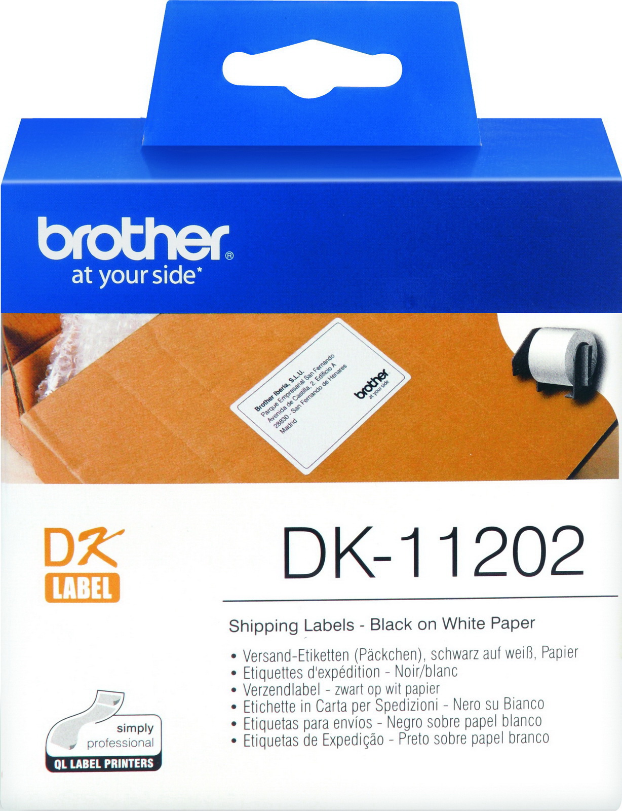 Наклейки Brother DK11202 почтовые 62х100мм (300шт) Наклейки Brother DK11202 почтовые 62х100мм (300шт)