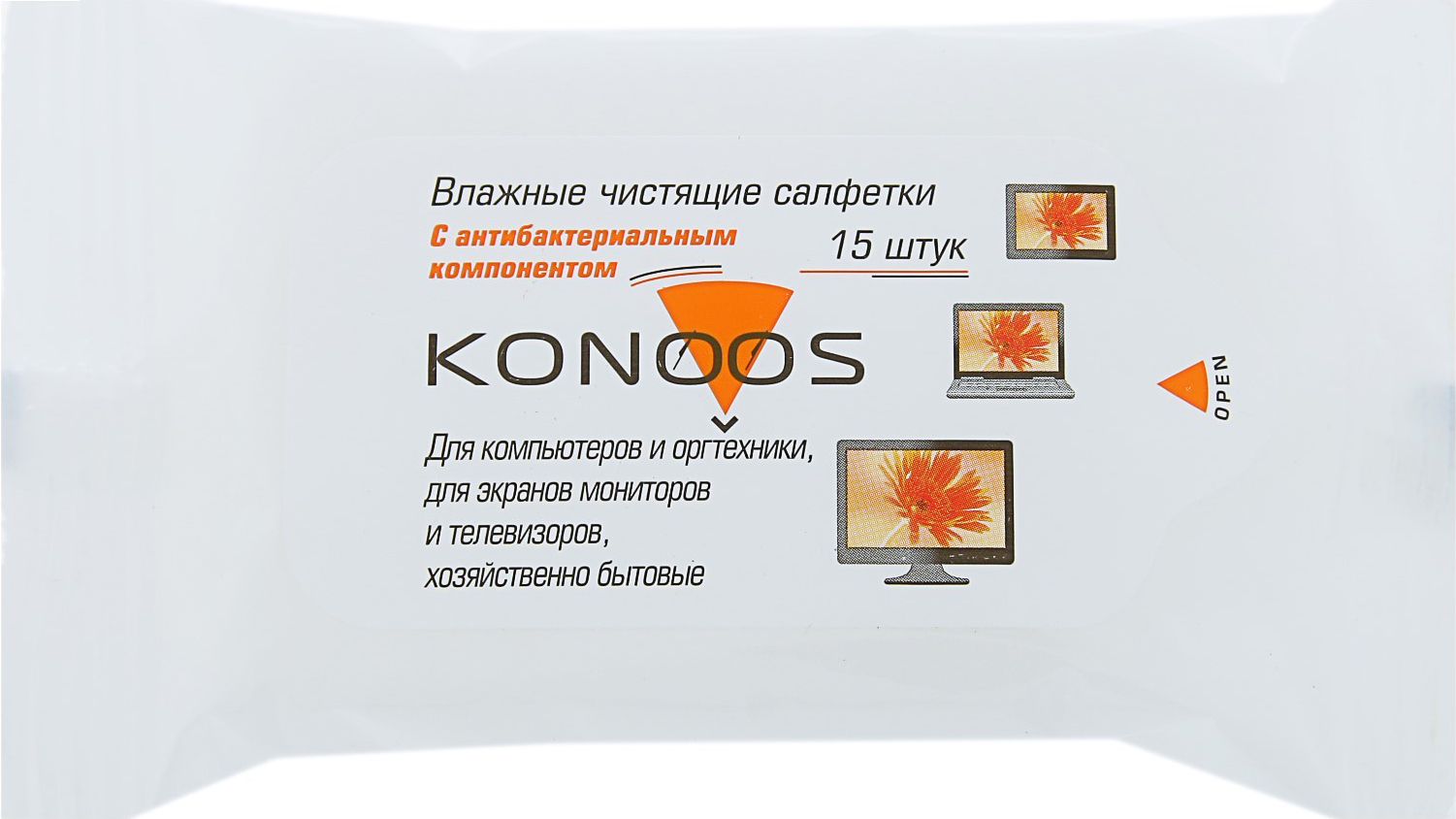 фото Салфетки для ЖК-экранов Konoos KSN-15, 15 шт