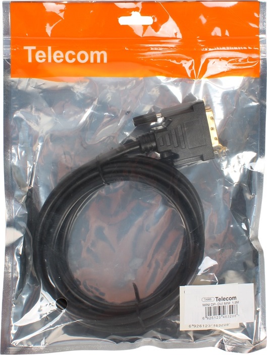 фото Кабель-переходник MINI-DisplayPort---DVI_M/M 1,8м Telecom <TA665-1.8M>