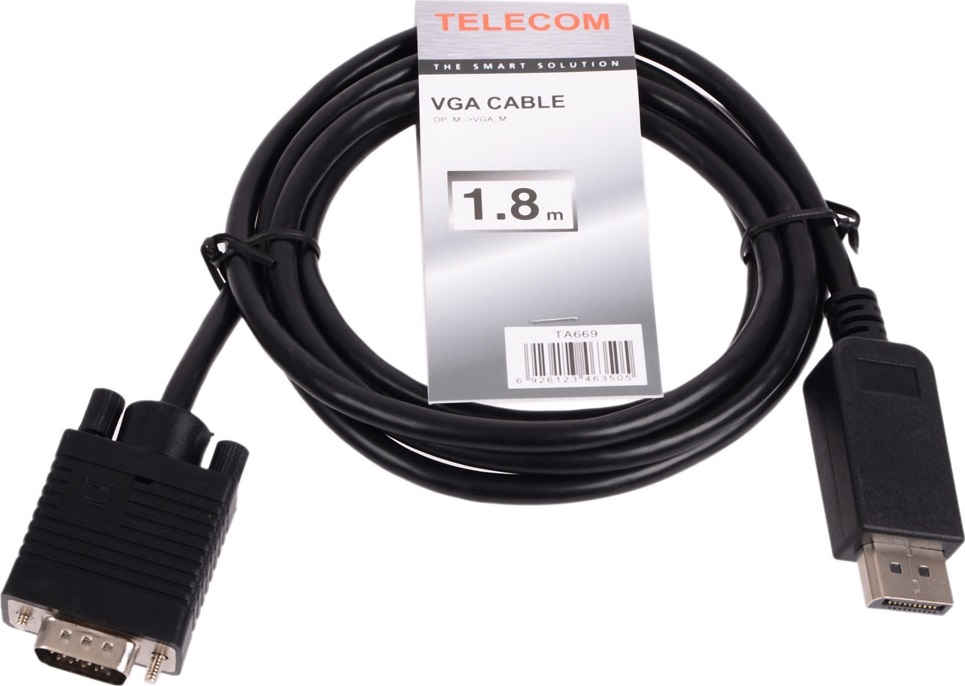 фото Кабель-переходник DisplayPort --> VGA_M/M 1,8м Telecom <TA669-1.8M>