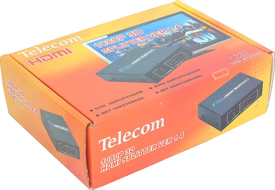 фото Разветвитель HDMI 1=>2 Telecom <TTS5010>, каскадируемый , 1.4v+3D