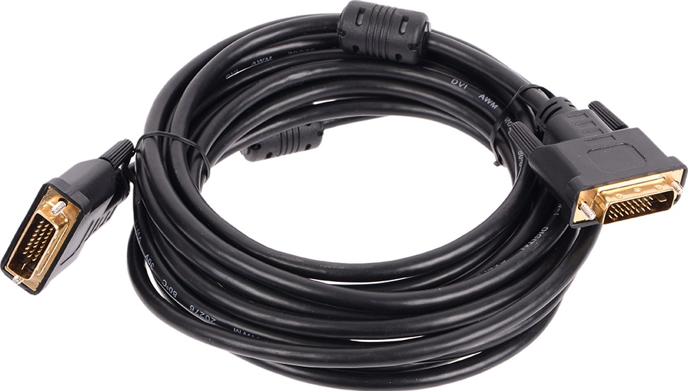 фото Кабель DVI-D Dual link 25M/25M, экран, феррит.кольца, 5.0 м TV-COM (CG441D-5M)