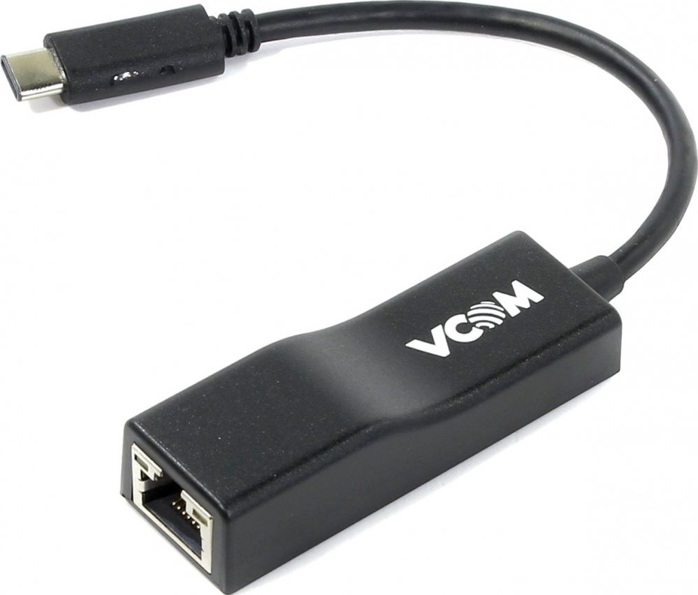 фото Кабель-переходник USB 3.1 Type-C --> LAN RJ-45 1000Mbps Ethernet, 0.1м VCOM <DU320>