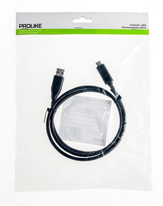 фото Кабель Prolike, 1 м, USB 3.0 AM-USB3.1 type C