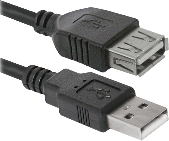 фото USB кабель Defender USB02-06 USB2.0 AM-AF, 1.8м