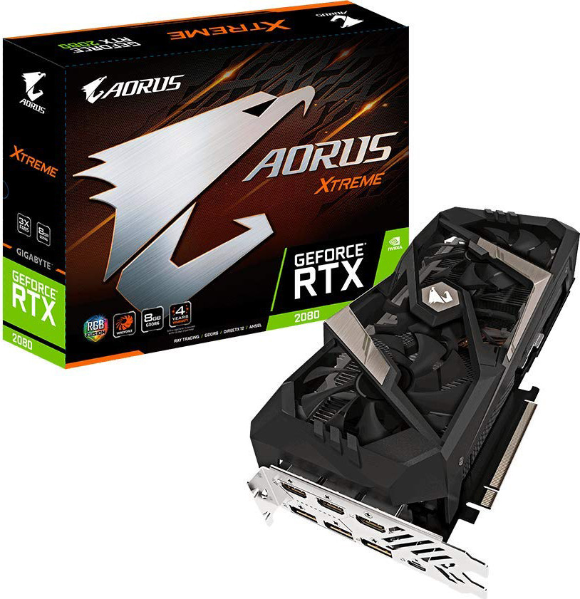 фото Видеокарта Gigabyte AORUS GeForce RTX 2080 XTREME 8GB, GV-N2080AORUS X-8GC