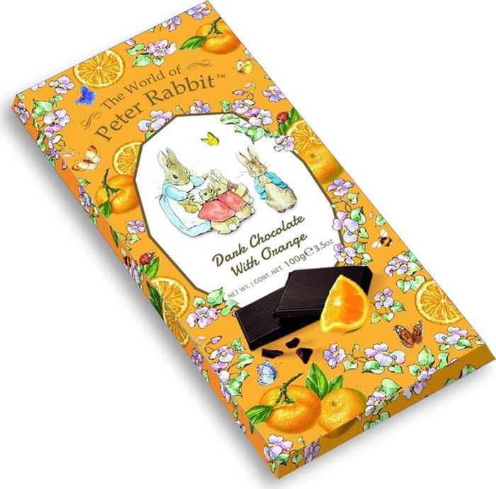 фото Шоколад The World of Peter Rabbit Bar Dark Orange Bunny темный, с апельсином, 100 г