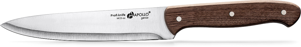 фото Нож кухонный Apollo Genio Macadamia, MCD-02, коричневый, длина лезвия 15 см Apollo home & decor