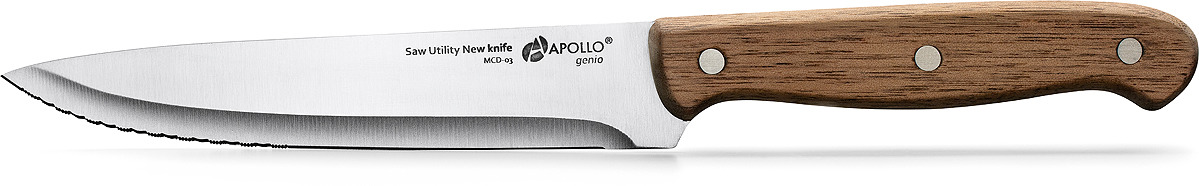 фото Нож кухонный Apollo Genio Macadamia, MCD-03, коричневый, длина лезвия 12 см Apollo home & decor