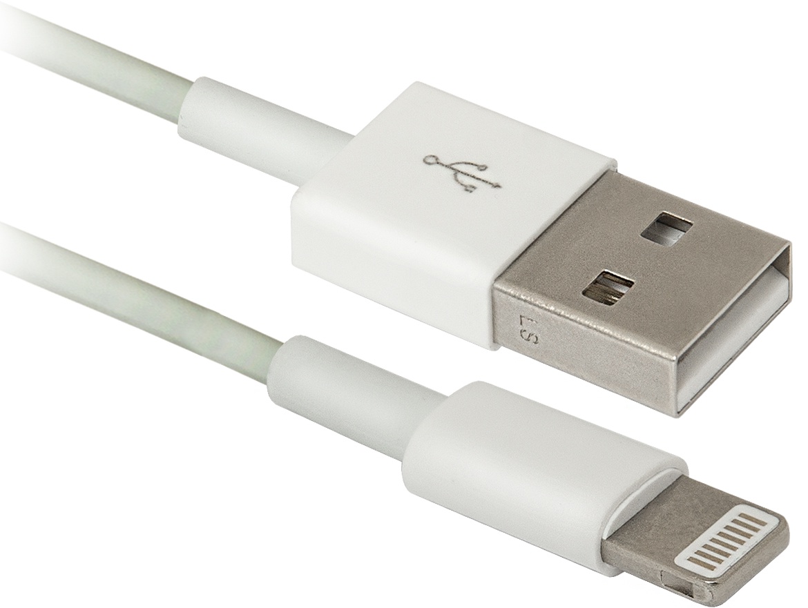 фото USB кабель Defender ACH01-03H USB(AM)-Lightning(M), 1м пакет