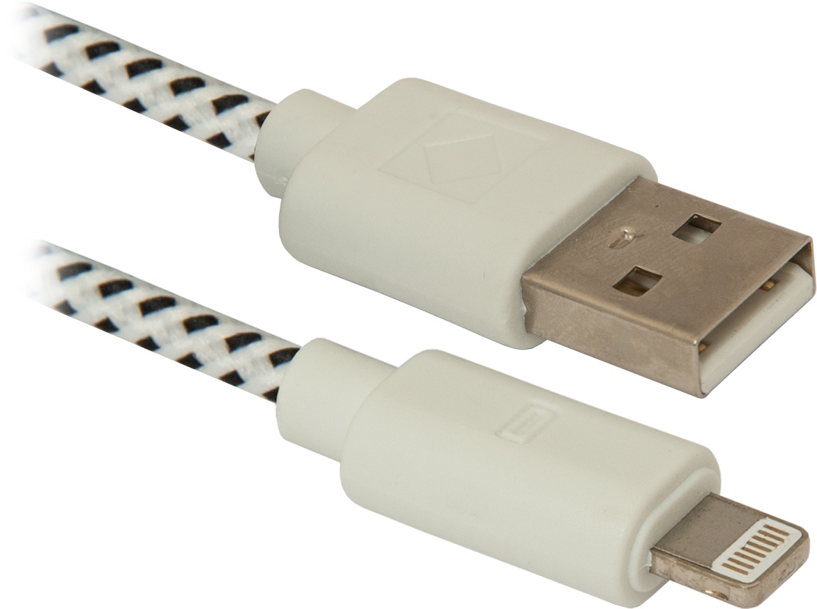 фото USB кабель Defender ACH01-03T USB(AM)-Lightning(M), 1м пакет