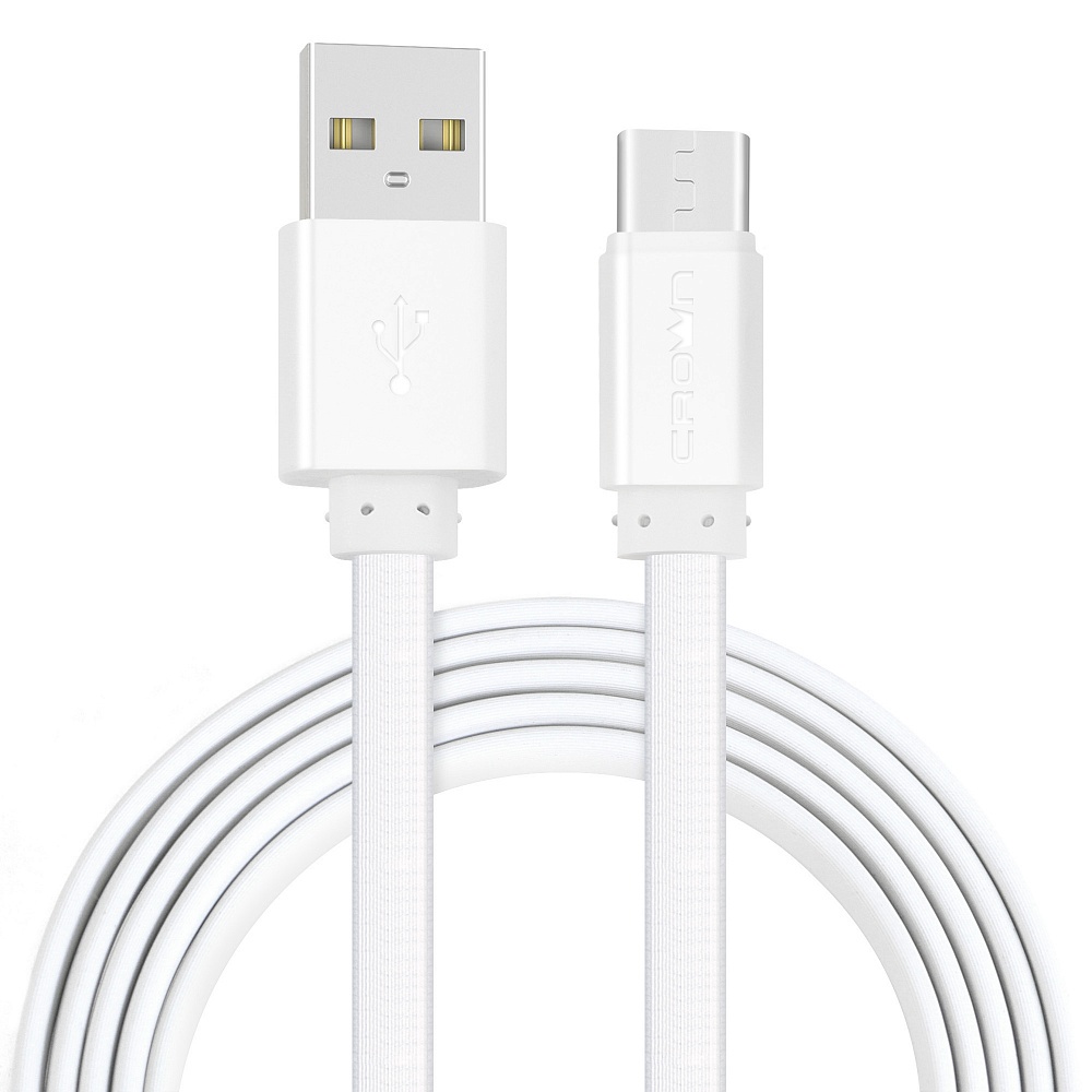 фото Кабель для зарядки и передачи данных USB - USB Type-C Crown Micro CMCU-1022C white, Белый