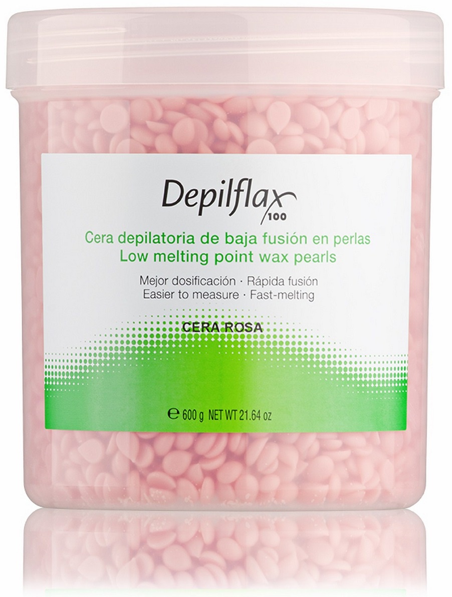 Воск для депиляции DEPILFLAX100 розовый/pink 600 г