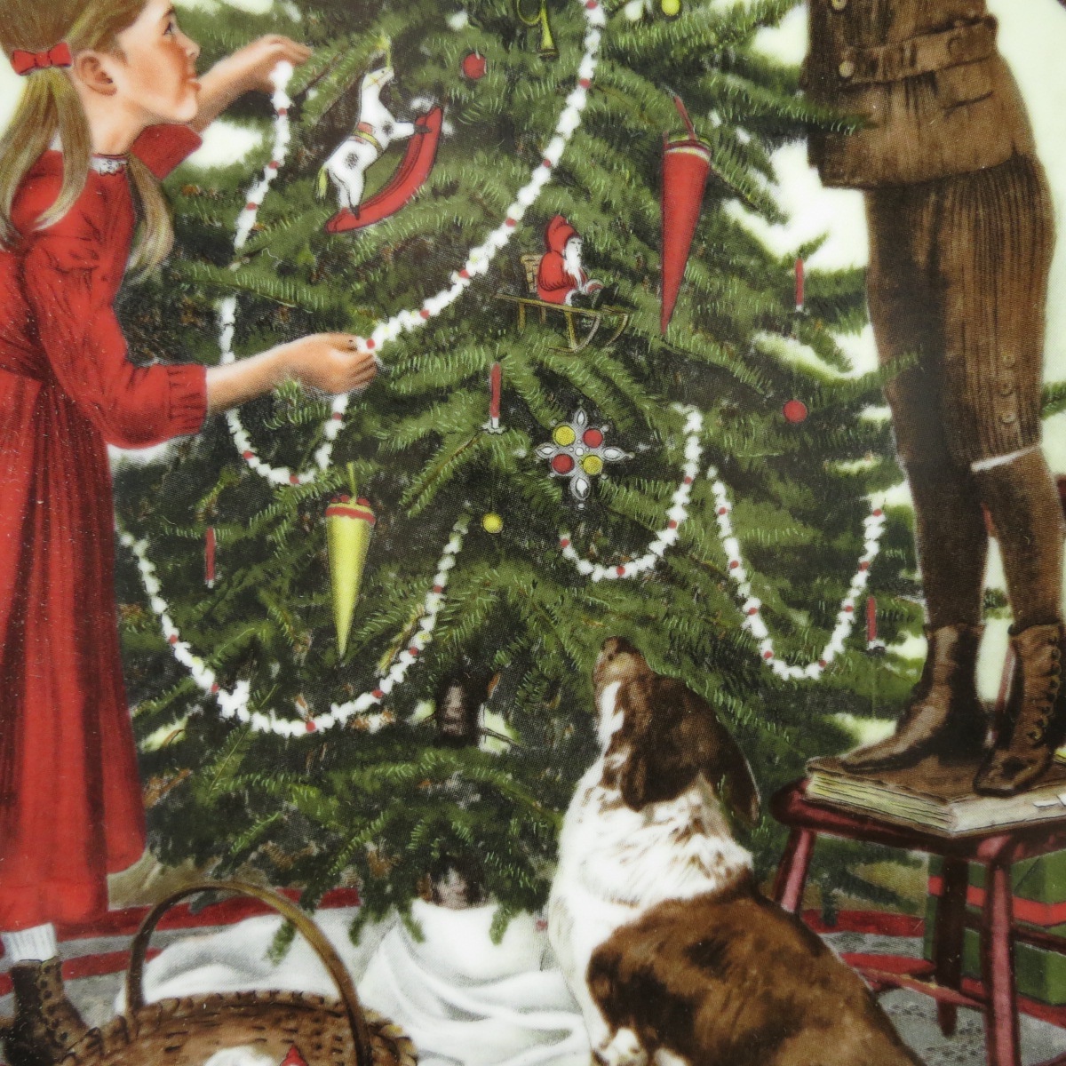 фото Декоративная коллекционная тарелка "Американские праздники: Рождество". Фарфор, деколь. США, Edwin M.Knowles China Company, 1983