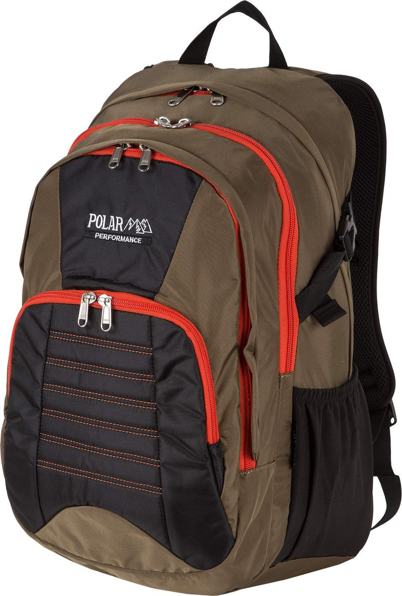 Рюкзак Polar, П3221-13, бежевый, черный, оранжевый, 28,4 л