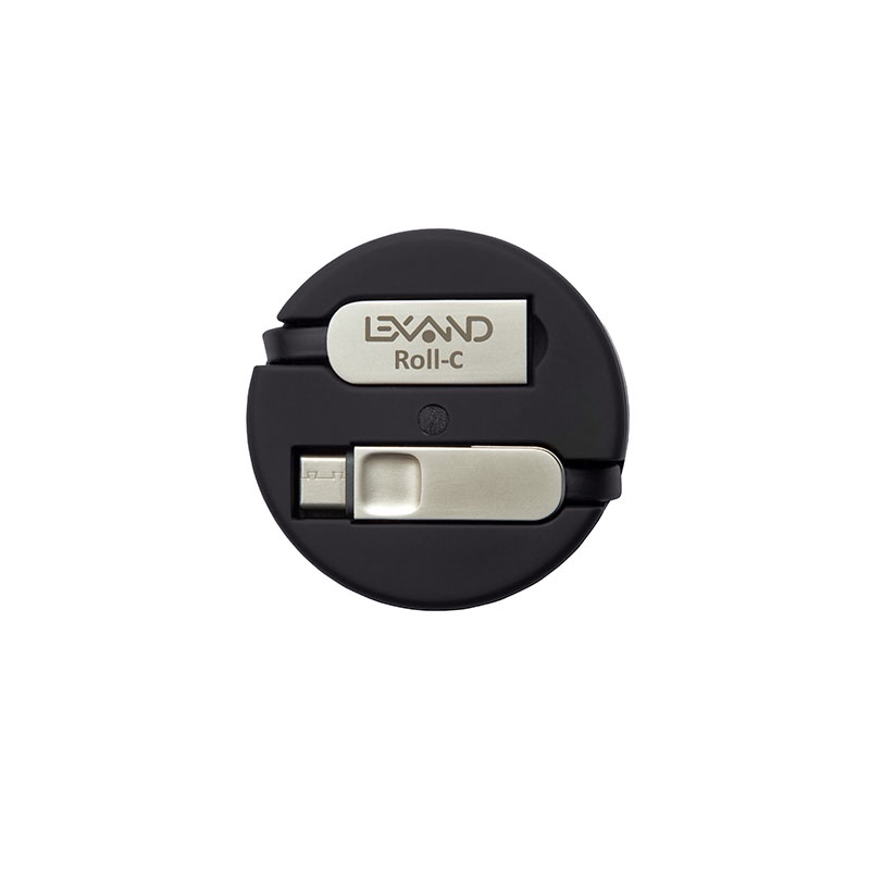 фото Кабель-рулетка LEXAND Roll-C Type-C+micro USB 00-00005262, черный, 0,25-0,9м