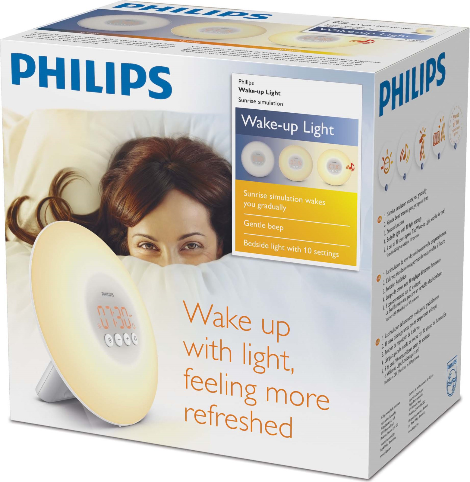 фото Световой будильник Philips Wake-up Light HF3500/70, белый, серый