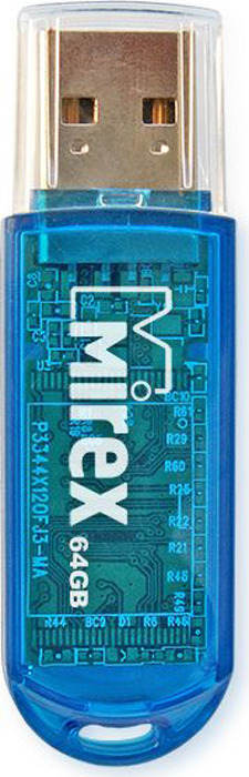 фото USB Флеш-накопитель Mirex Elf, 13600-FMUBLE64, 64GB, blue