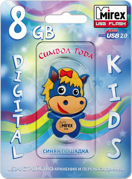 фото USB Флеш-накопитель Mirex Horse, 13600-KIDBHS08, 8GB, blue
