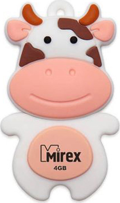 фото USB Флеш-накопитель Mirex Cow, 13600-KIDCWP04, 4GB, peach