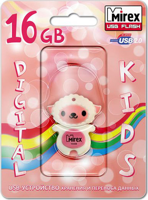 фото USB Флеш-накопитель Mirex Sheep, 13600-KIDSHP16, 16GB, pink