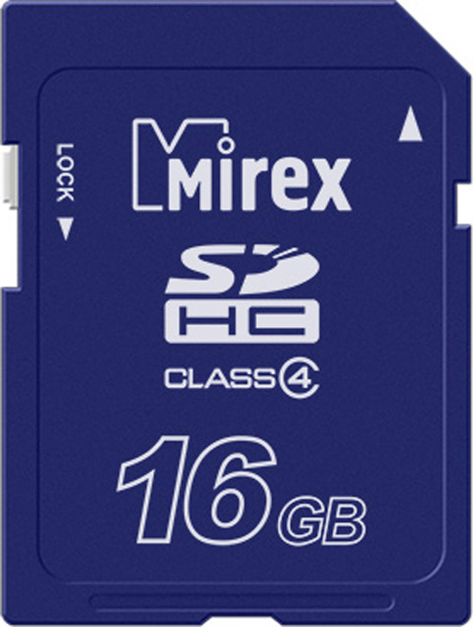 фото Карта памяти Mirex SD Сlass 4, 13611-SDCARD16, 16GB, blue