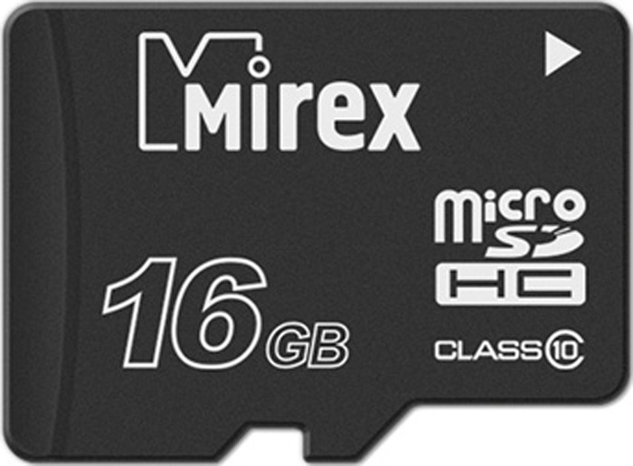 фото Карта памяти Mirex microSD Сlass 10, 13612-MC10SD16, 16GB, black