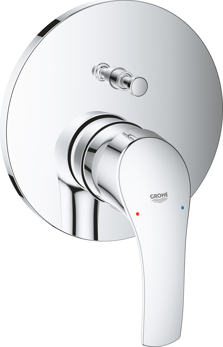 фото Смеситель для ванны Grohe Eurosmart New, 24043002, однорычажный, серебристый