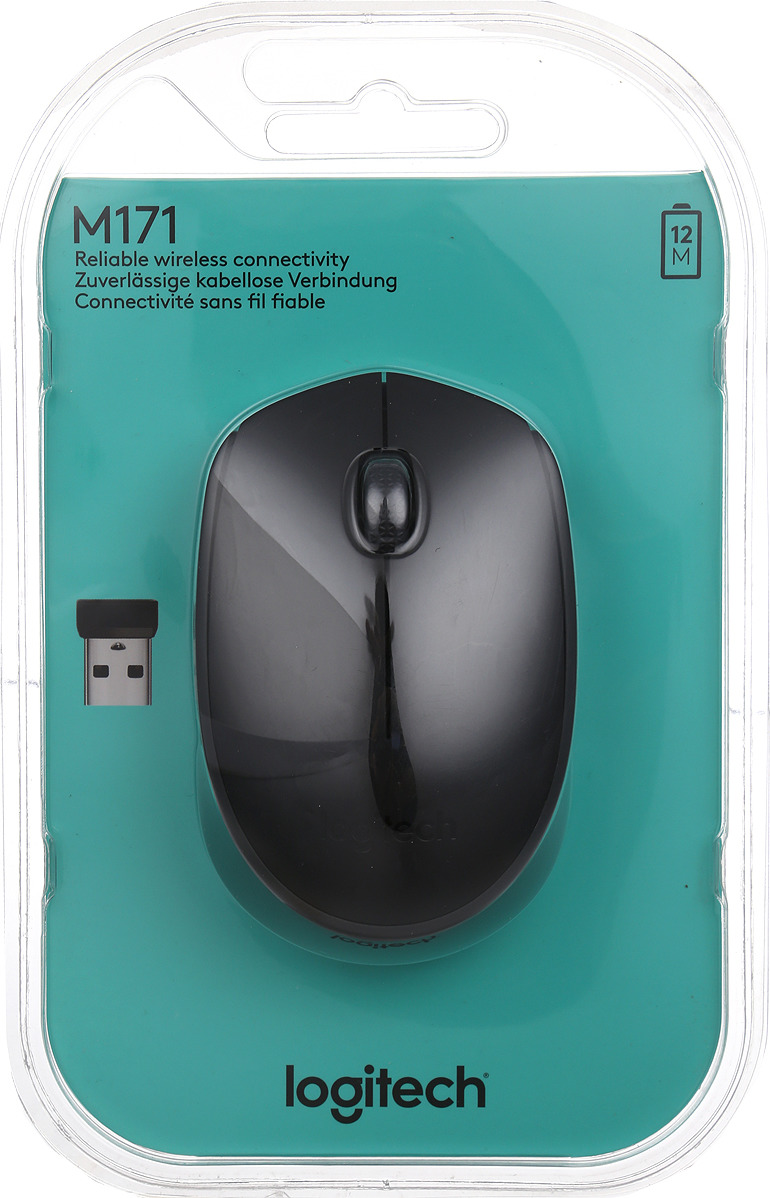 фото Мышь Logitech M171, Black беспроводная