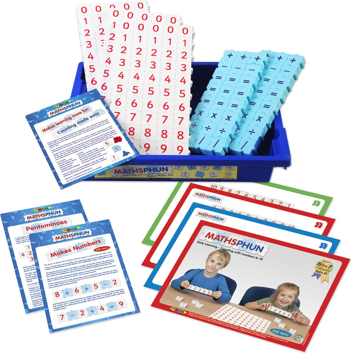 фото Пластиковый конструктор Morphun "ПРОцифры Maths Set Blue/Clear Tub ", 42045SDRU