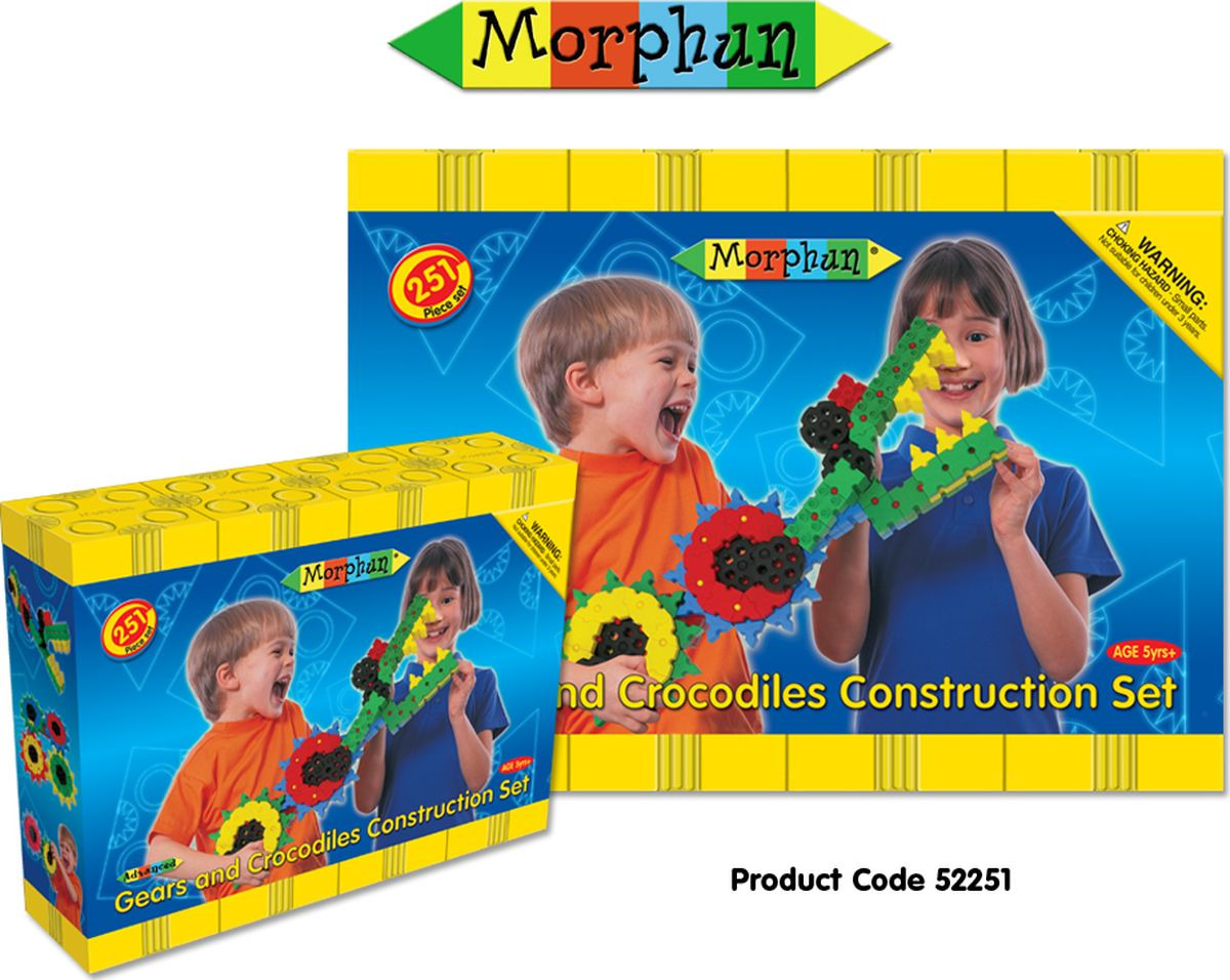 фото Пластиковый конструктор Morphun "Природа и техника Gears and Crocodiles Construction Set", 52251