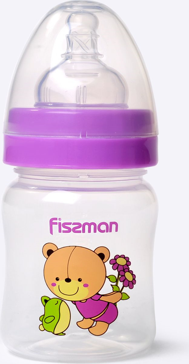 фото Бутылочка для кормления Fissman, с широким горлышком, 6885, фиолетовый, 120 мл