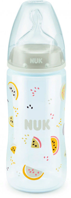фото Бутылочка для кормления NUK First Choice Plus, с силиконовой соской, от 0 месяцев, 300 мл, 10741578-Дыня бежевая