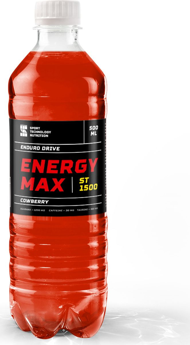 фото Спортивный энергетический напиток Sport Technology Nutrition Energy Max ST 1500, брусника, 500 мл