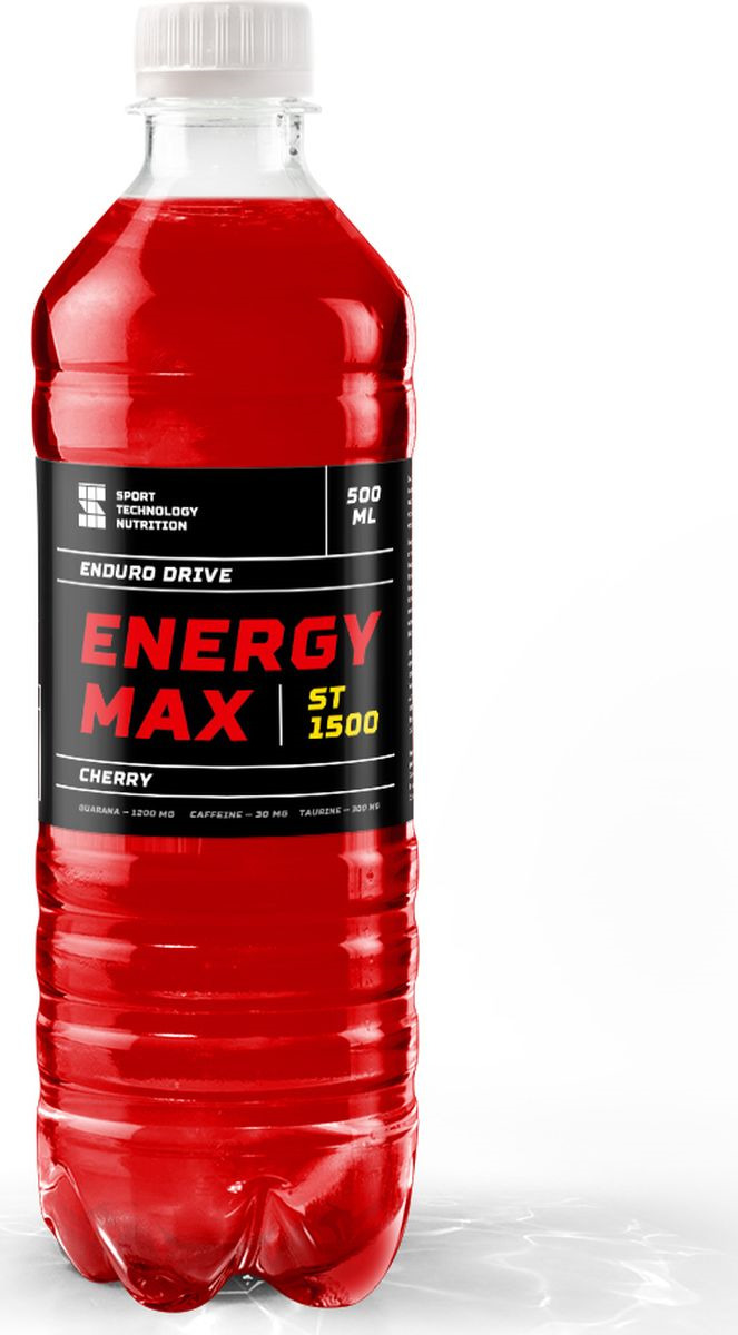 Спортивный энергетический напиток Sport Technology Nutrition Energy Max ST 1500, вишня, 500 мл