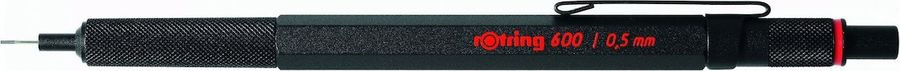 Карандаш механический Rotring 600, S1904443, черный, 0,5 мм, 10 шт Карандаш механический Rotring 600, S1904443, черный, 0,5 мм, 10 шт