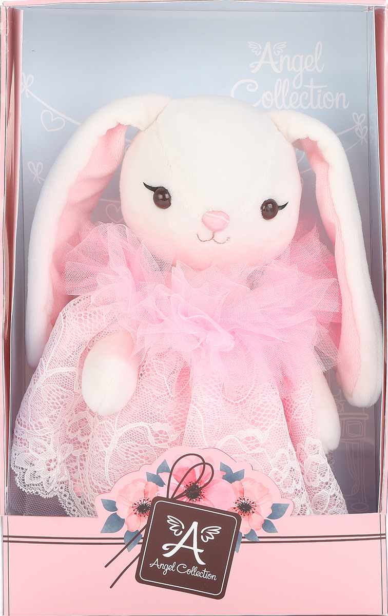 фото Игрушка мягкая Angel Collection "Зайка Мишель", 681489, светло-розовый, в платье
