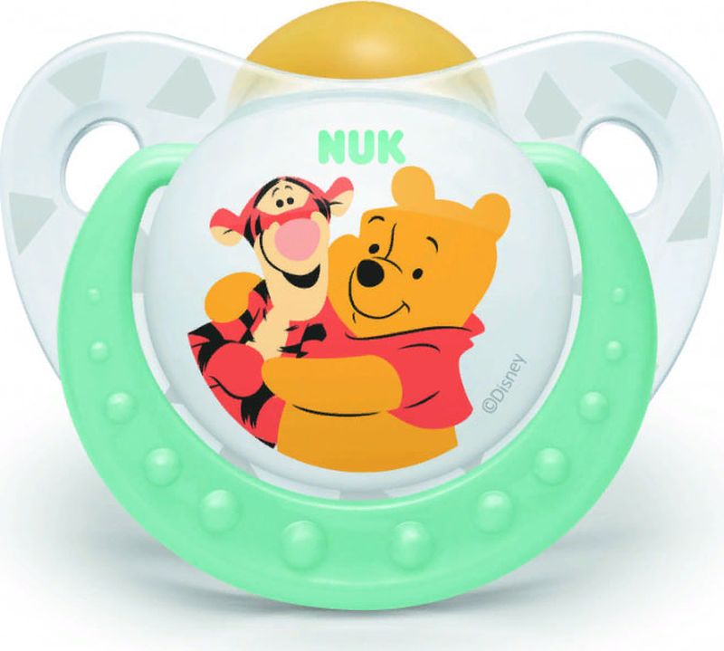 фото Пустышка NUK Trendline Disney, латексная, от 0 месяцев, 10725876-Зелёный